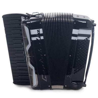 Cantabella Revolution Piano Accordion 5 Switch Black with White-accordion-Cantabella-Hermes Music