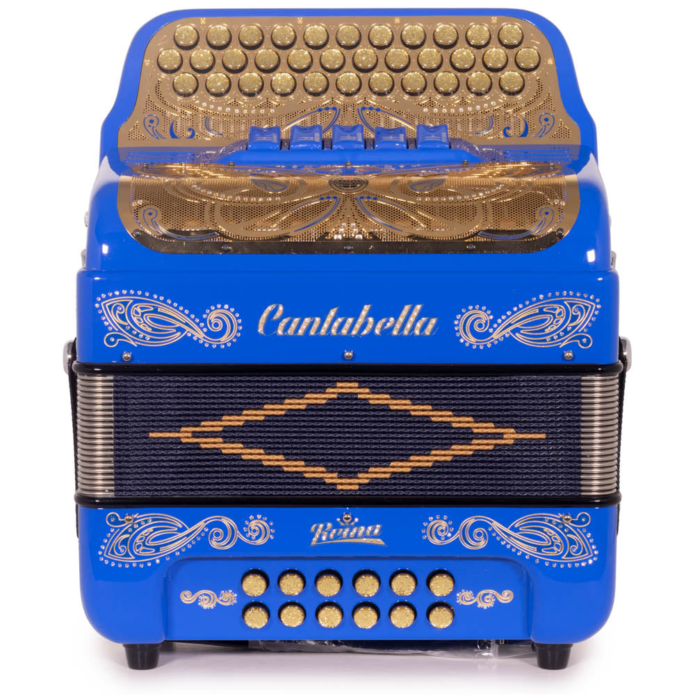 Cantabella Reina Accordion Ultra Compact 5 Switch EAD Electric Blue-Accordions & Concertinas-Cantabella-Hermes Music