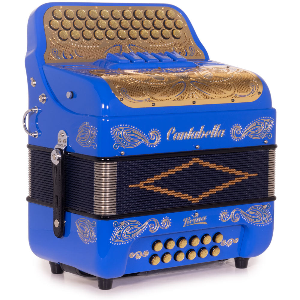 Cantabella Reina Accordion Ultra Compact 5 Switch EAD Electric Blue-Accordions & Concertinas-Cantabella-Hermes Music
