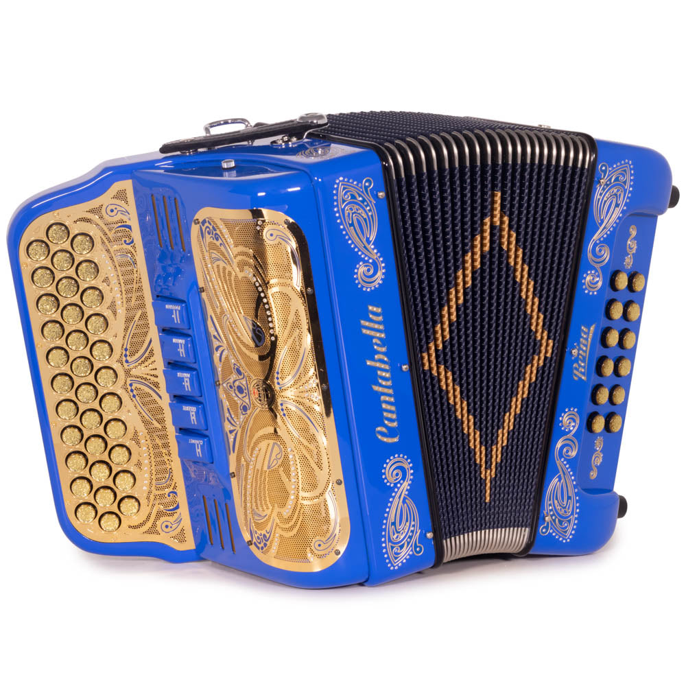 Cantabella Reina Accordion Ultra Compact 5 Switch EAD Electric Blue-Accordions & Concertinas-Cantabella-Hermes Music