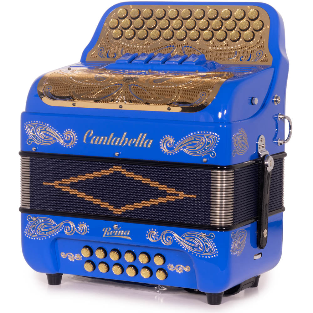 Cantabella Reina Accordion Ultra Compact 5 Switch EAD Electric Blue-Accordions & Concertinas-Cantabella-Hermes Music