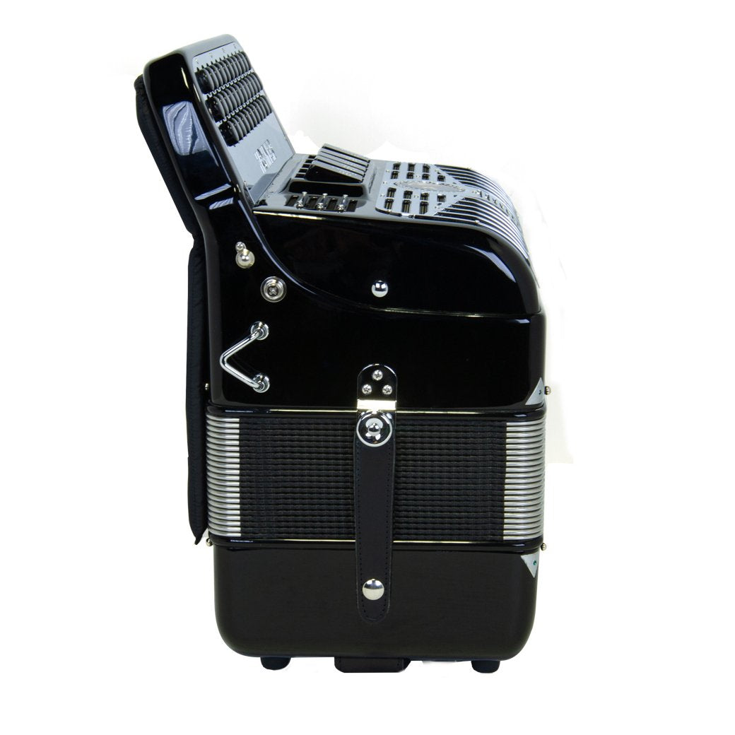 Anacleto El Italiano III Accordion FBE 5 Switches Black-accordion-Anacleto- Hermes Music