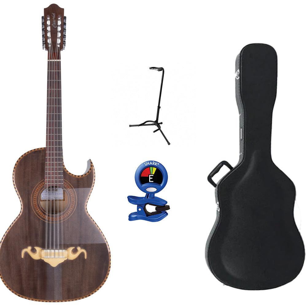 Cascabel Bajo Quinto in Cedar Wood, with Cord, and Chrome T Machine with Accesories-Bajo Quinto-Cantabella-Hermes Music