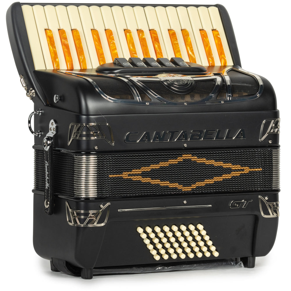 Cantabella GT 30 Key Piano Accordion 5 Switch Matte Black-accordion-Cantabella-Hermes Music-Accordion Pro Shop
