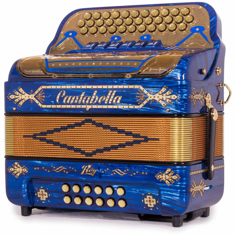 Cantabella Rey II 6 Registros FBE-EAD Celuloide Madera Azul con Accesorios Dorados