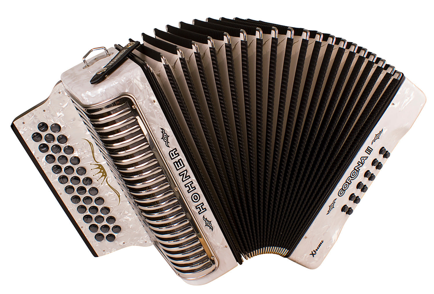 Hohner Corona II Xtreme Accordion No Switch EAD White