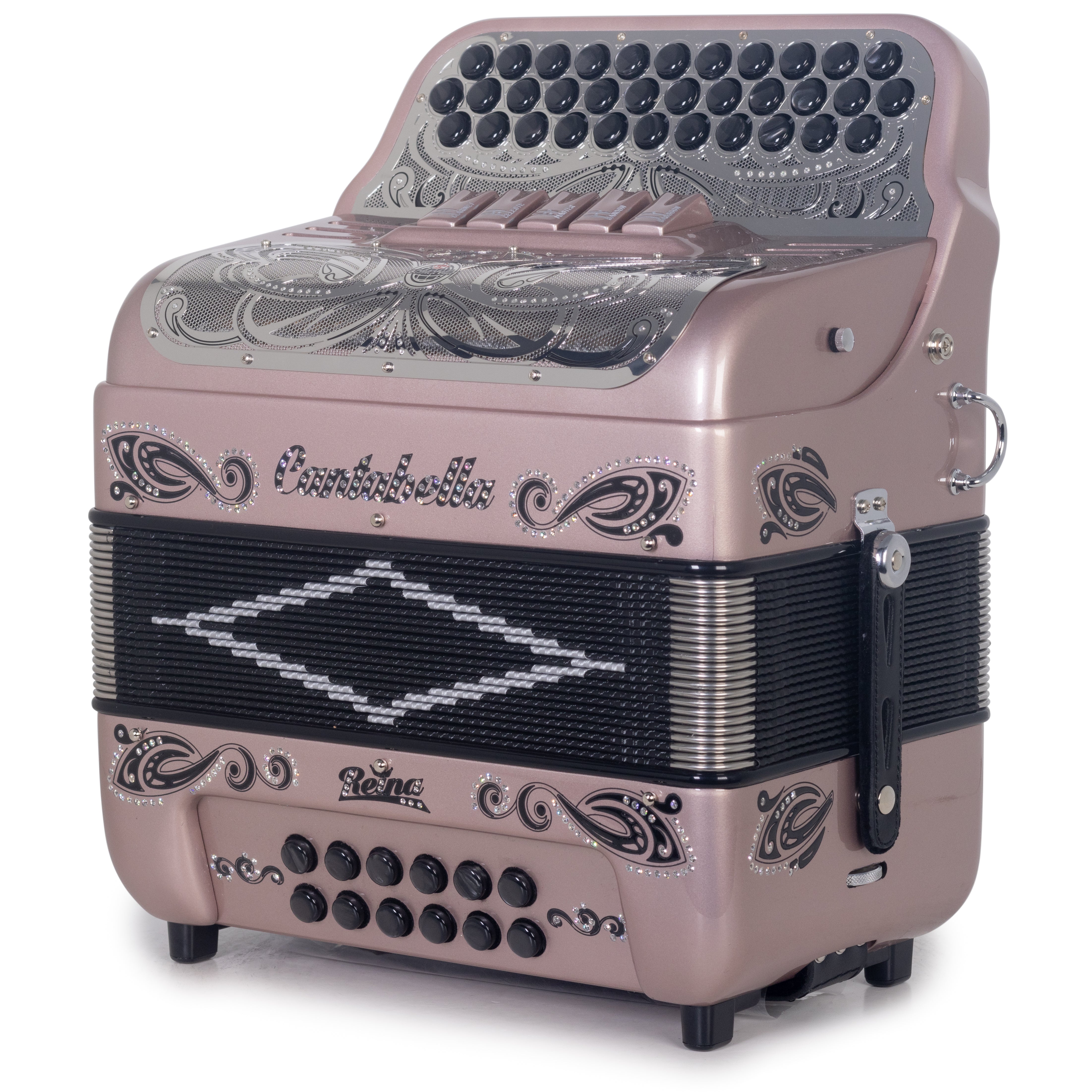 Cantabella Reina Accordion Ultra Compact 5 Switch EAD Rose Gold-Accordions & Concertinas-Cantabella- Hermes Music
