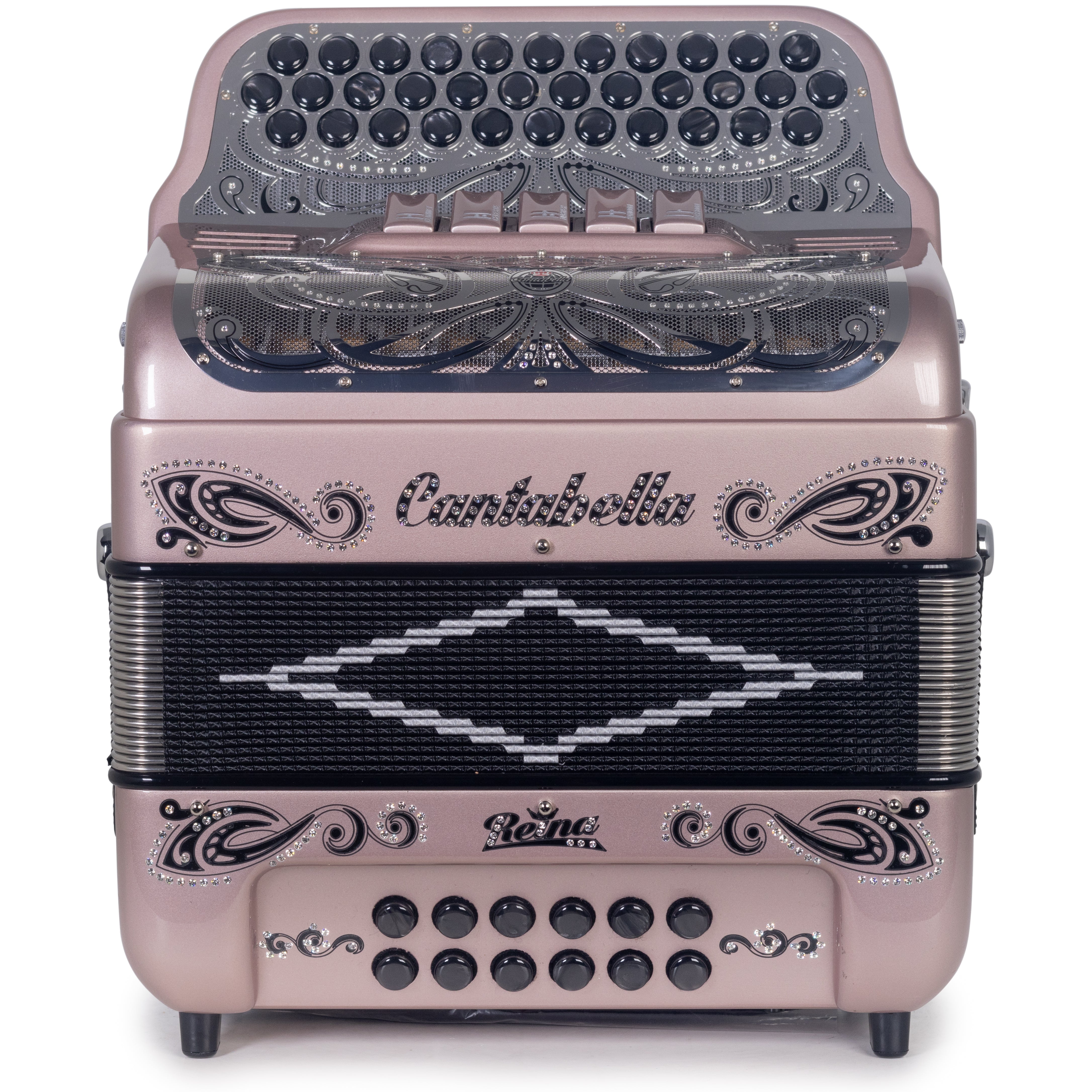 Cantabella Reina Accordion Ultra Compact 5 Switch EAD Rose Gold-Accordions & Concertinas-Cantabella- Hermes Music