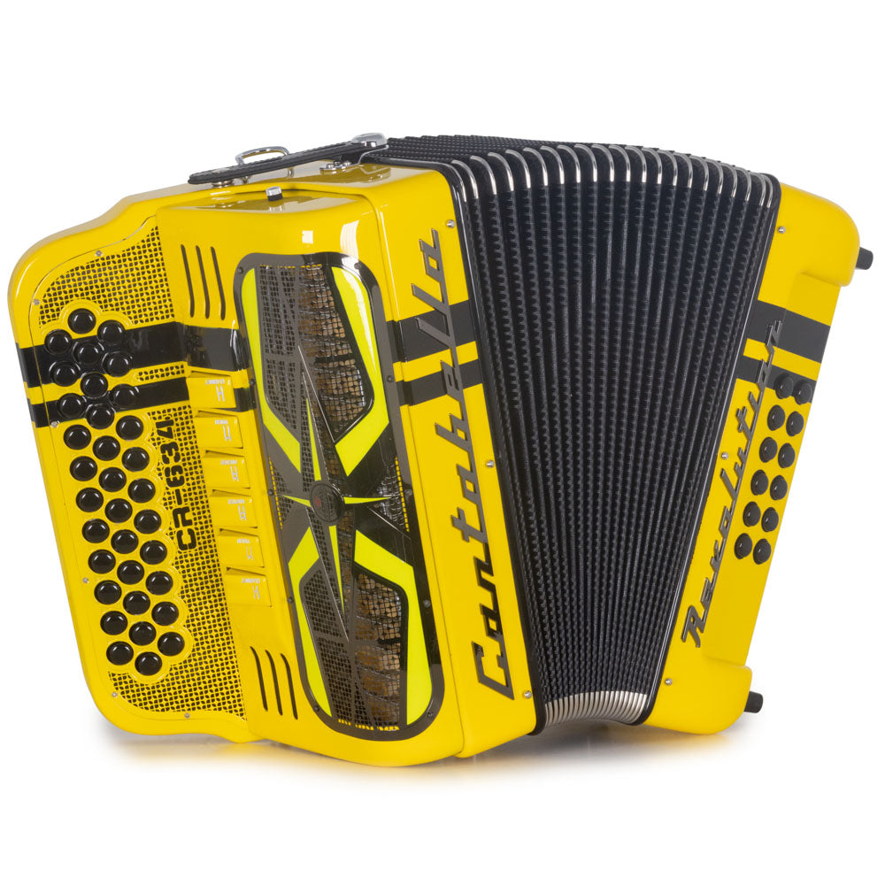 Cantabella Revolution 634 Accordion 6 Switch FBE/EAD Yellow-accordion-Cantabella- Hermes Music