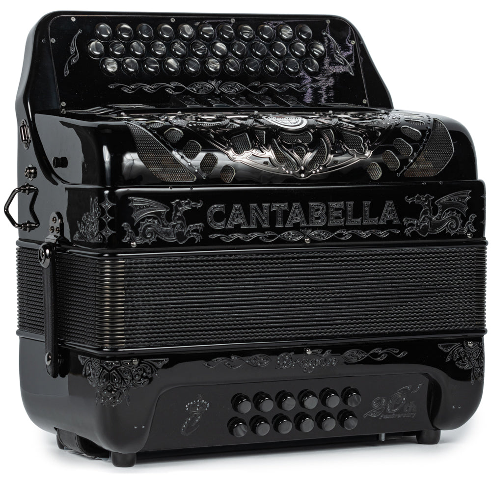 Cantabella Dragón Acordeón 5 Registros Fa Negro