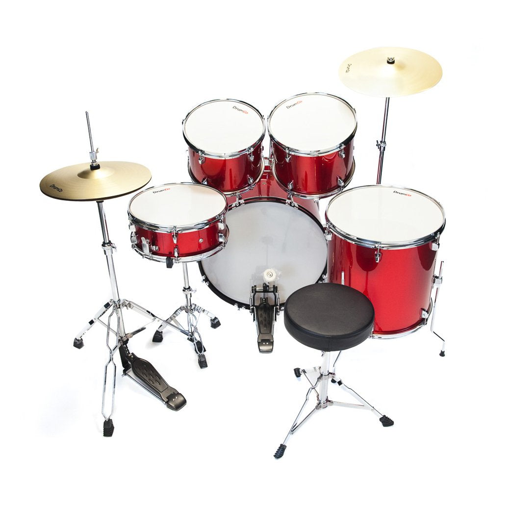 Drumco Obelix Drum Set Red with Chrome Hardware-Drum Kits-Drumco- Hermes Music