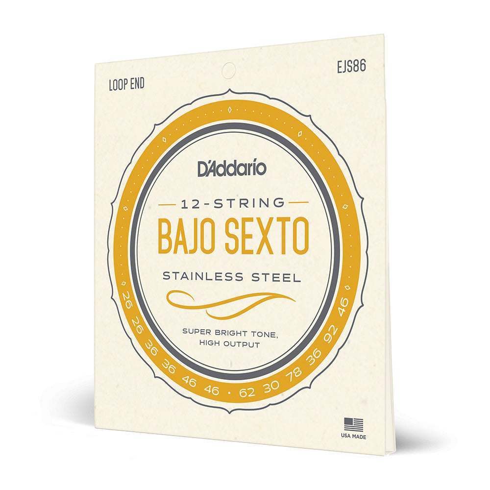 D'Addario EJS86 Bajo Sexto 12-String Set