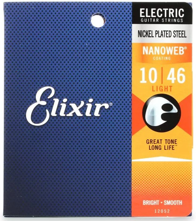 Elixir Nickel Plated Steel Light Electric Guitar Strings with Nanoweb Coating-accessories-Elixir- Hermes Music