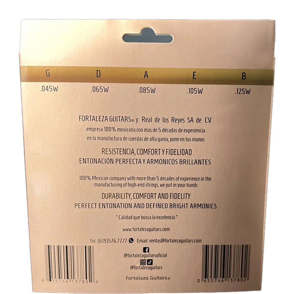 Fortaleza Cuerdas de 5 para Bajo de Niquel