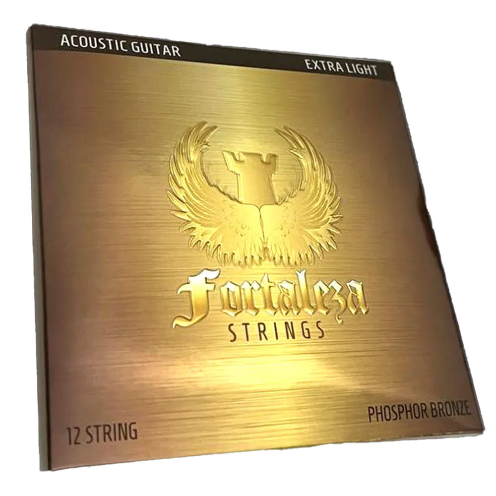 Fortaleza Guitarra Acústica de Bronce de 12 Cuerdas