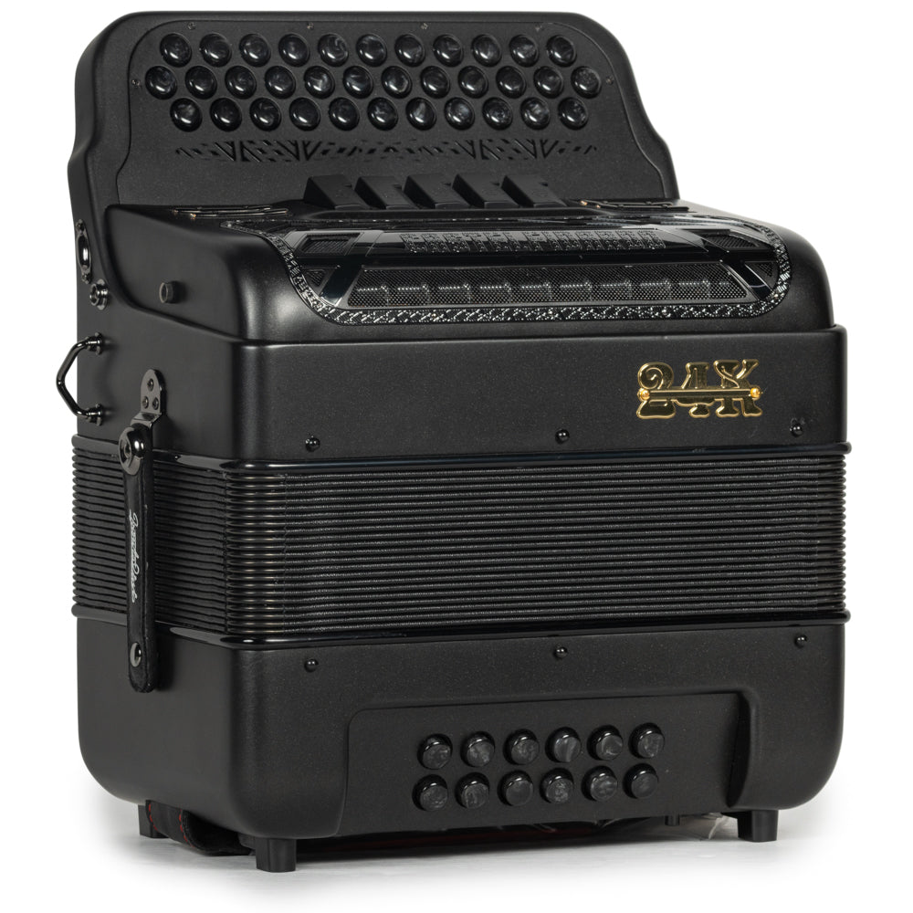 Frontalini 24K 5 Switch Accordion FBE in Matte Black-accordion-Frontalini-Hermes Music-Accordion Pro Shop