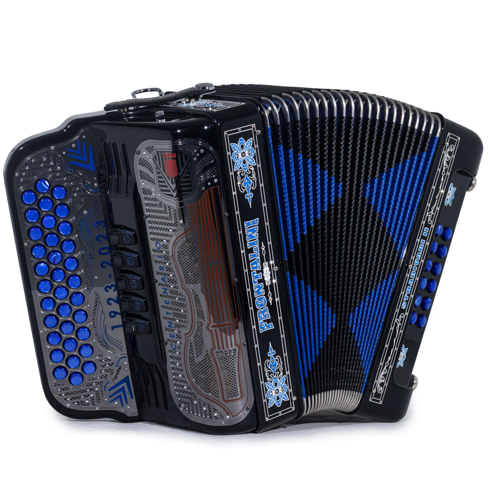 Frontalini Stradivari II Acordeon 5 Registros Fa Negro con Azul