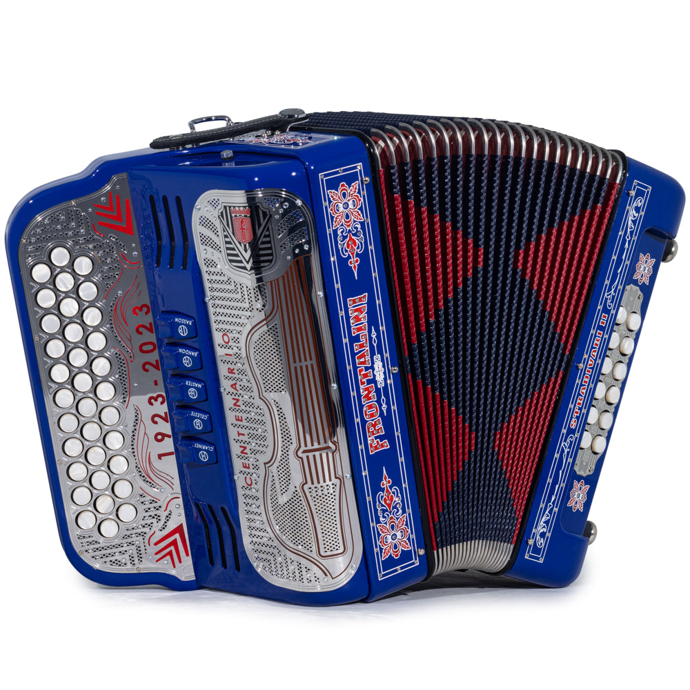 Frontalini Stradivari II Acordeon 5 Registros Fa Azul con Rojo