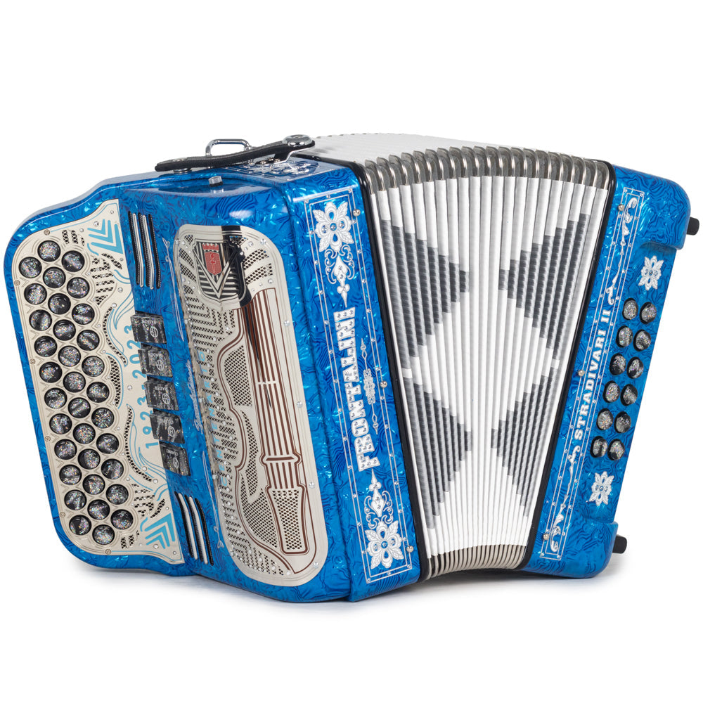 Frontalini Stradivari II Acordeon 5 Registros Fa Azul con Blanco