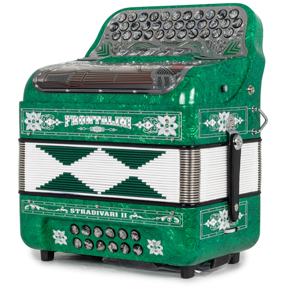 Frontalini Stradivari II Acordeon 5 Registros Fa Verde con Blanco