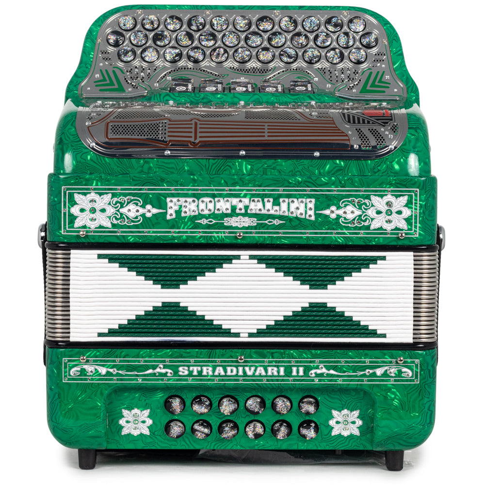 Frontalini Stradivari II Acordeon 5 Registros Fa Verde con Blanco