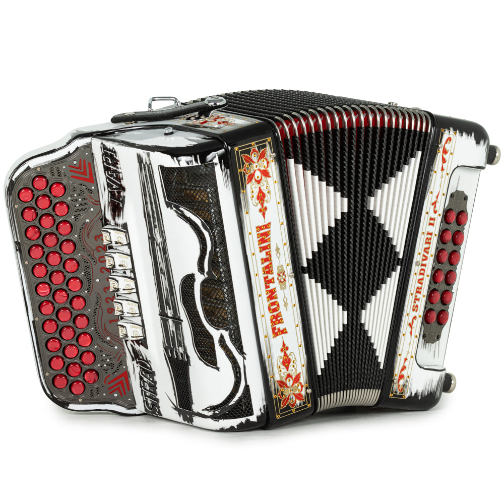 Frontalini Stradivari II Acordeon 5 Registros Sol Negro y Rojo