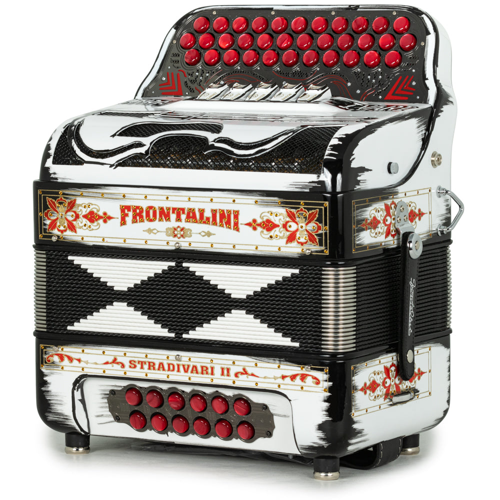 Frontalini Stradivari II Acordeon 5 Registros Sol Negro y Rojo