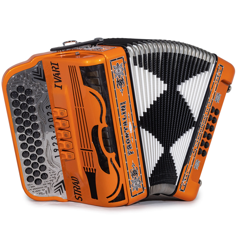 Frontalini Stradivari II Acordeon 5 Registros Fa Naranja con Negro