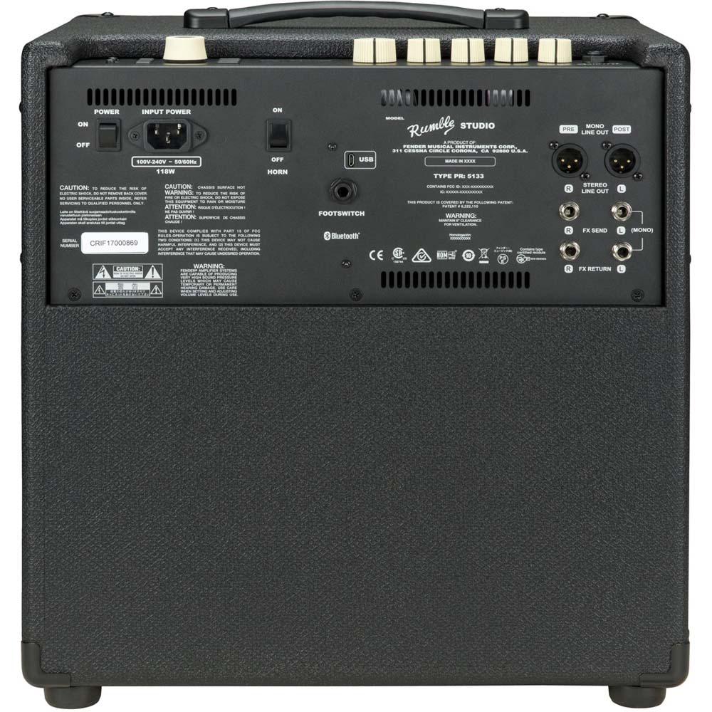 Fender Rumble Studio 1x10" 40-watt Bass Combo Amp-amplifier-Fender- Hermes Music