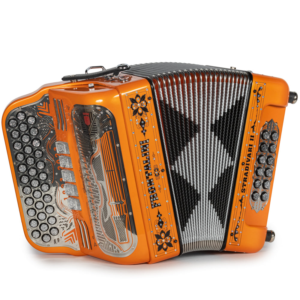 Frontalini Stradivari II Acordeon 5 Registros Fa Naranja y Negro