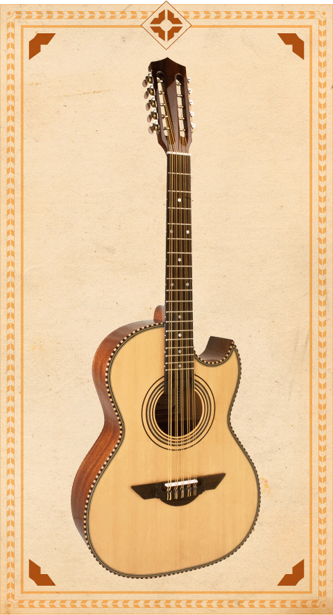 H. Jimenez El Estandar Bajo Quinto - With Pickup-bajo quinto-H. Jimenez-Hermes Music