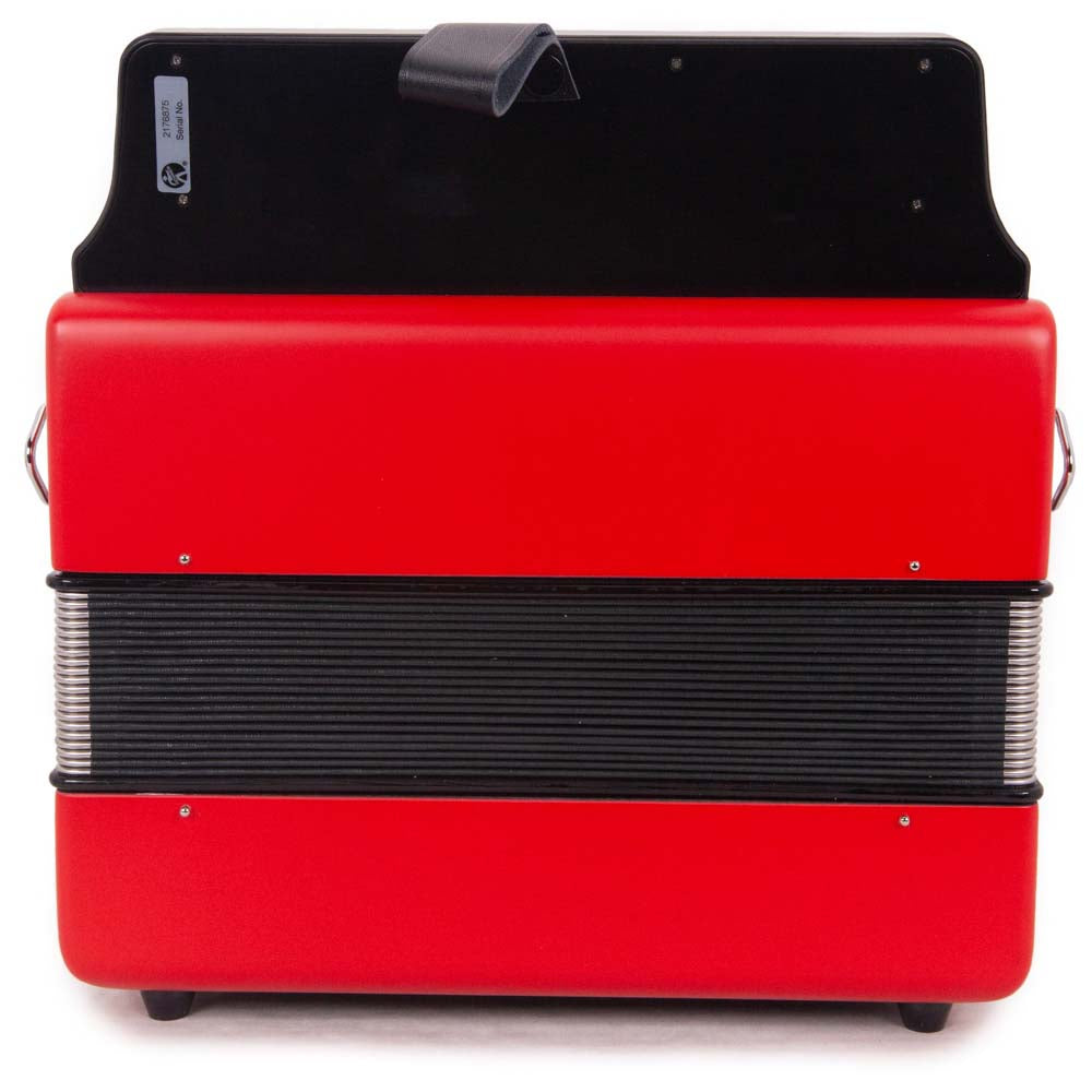 Hohner Compadre Accordion GCF Red with Gray Grill and Cantabella Straps Bundle-accordion-Hermes Music- Hermes Music