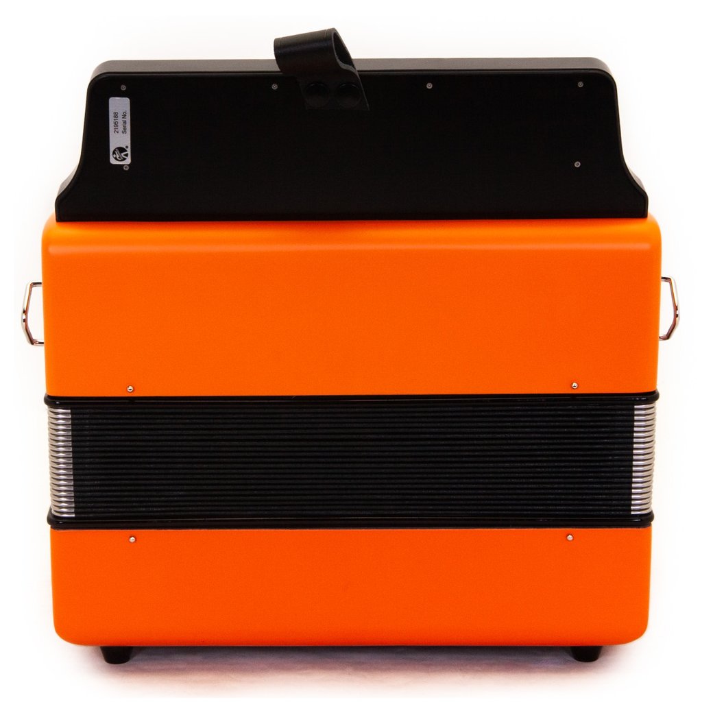 Hohner Compadre FBE Orange with Gray Grill and Cantabella Straps Bundle-accordion-Hohner- Hermes Music