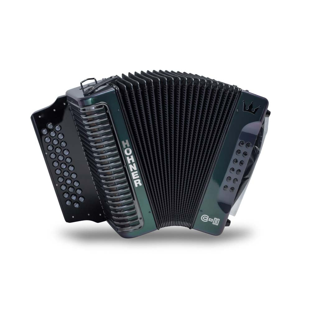 Hohner Corona C-II Accordion FBE Green to Gold-accordion-Hohner- Hermes Music