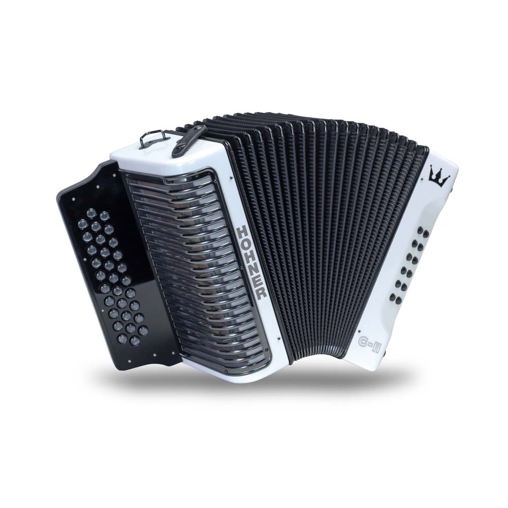 Hohner Corona C-II Accordion GCF White Rainbow hi-accordion-Hohner- Hermes Music