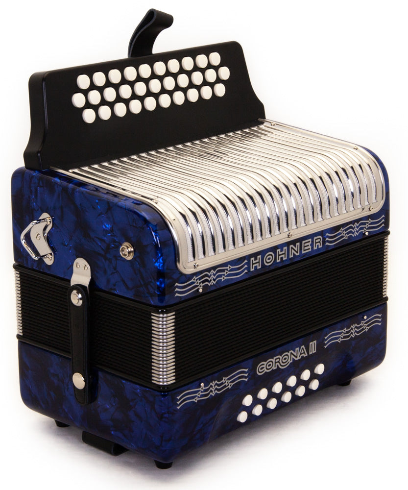 Hohner Corona II FBE Blue-accordion-Hohner- Hermes Music