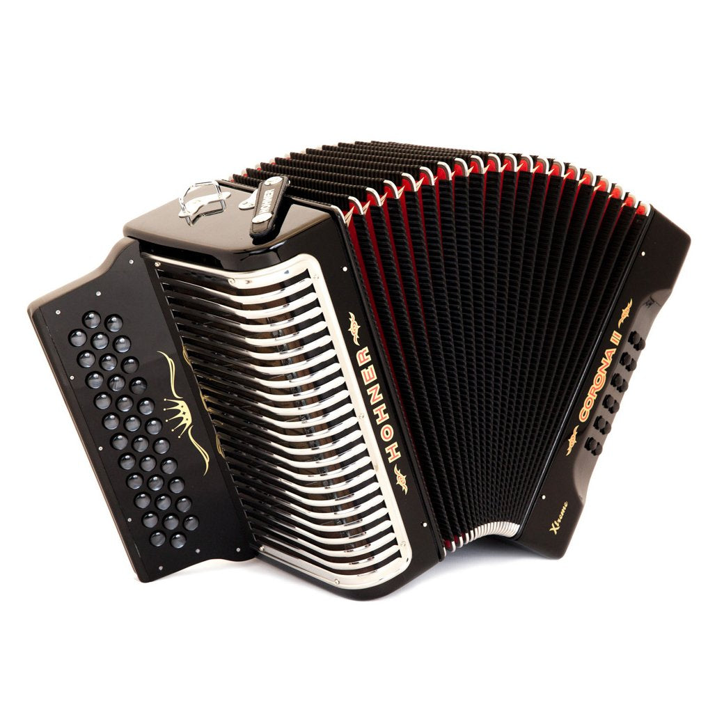 Hohner Corona II Xtreme FBE Black-accordion-Hohner- Hermes Music