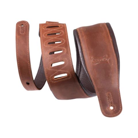 Levy Like Butter Series Leather Guitar Strap in Brown