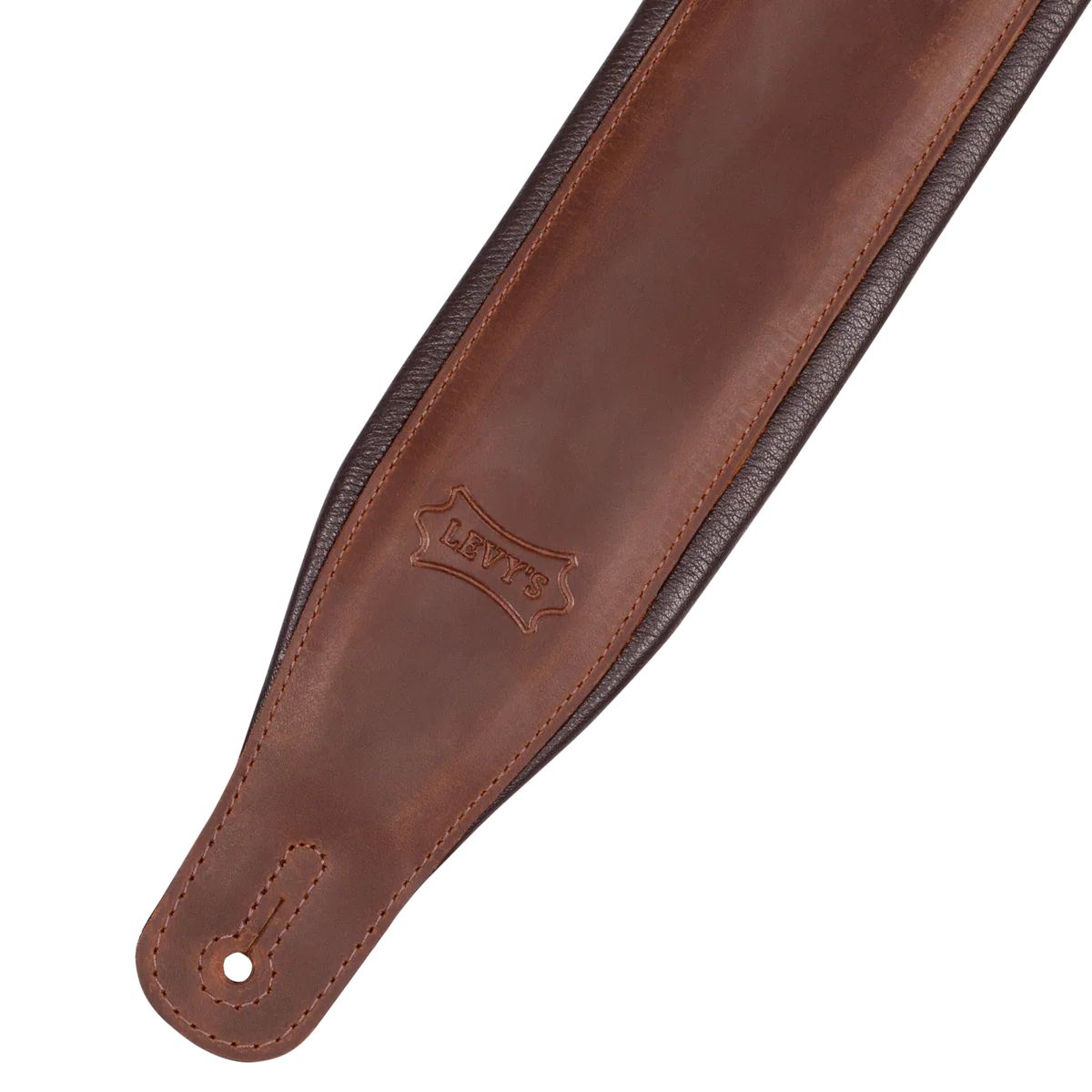 Levy Like Butter Series Leather Guitar Strap in Brown