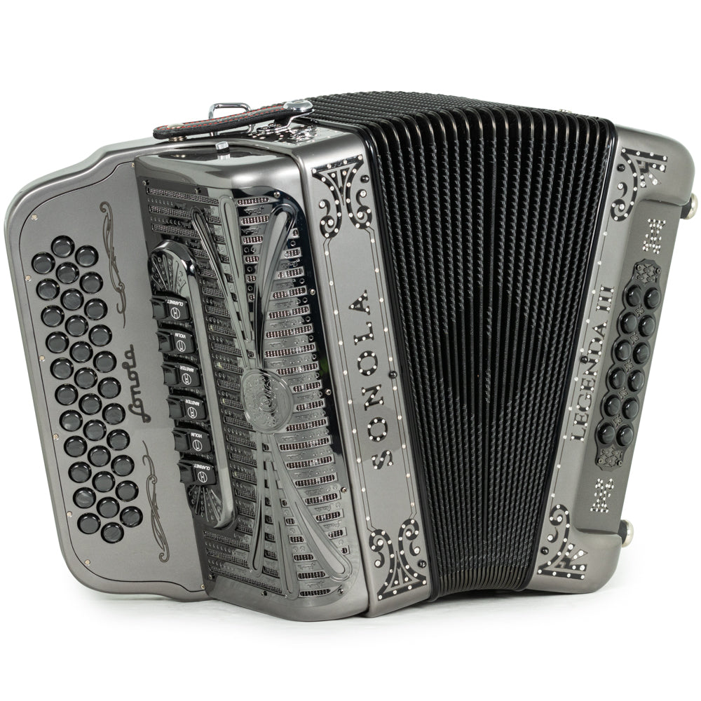 Sonola Legenda III Accordion 6 Switch FBE-EAD Metallic Grey with Black