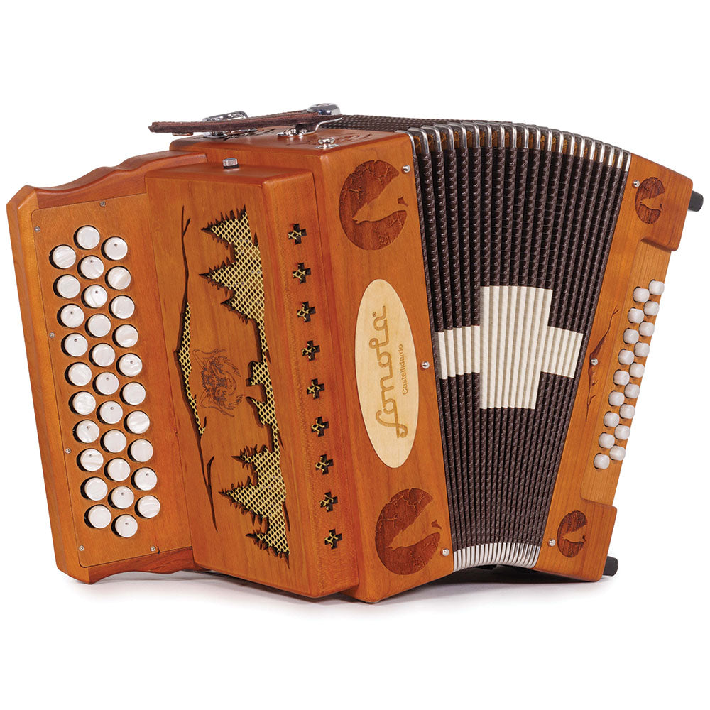 Sonola Lobo Acordeon de Madera Oscura FBE