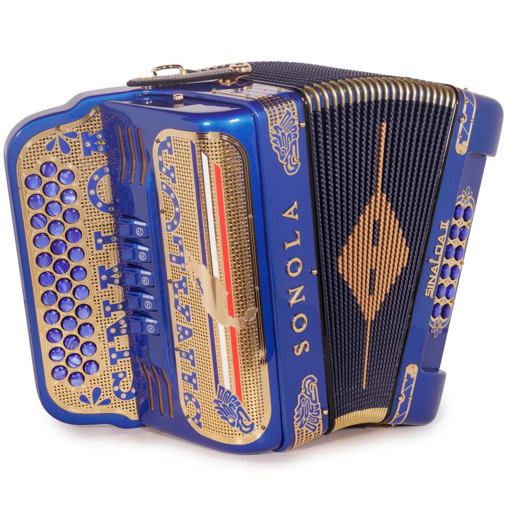 Sonola Edición Especial Sinaloa Acordeón 5 Registros EAD Azul con Oro