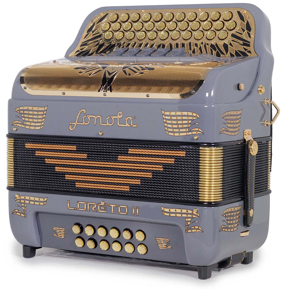 Sonola Loreto II Accordion 5 Registros EAD Gris Oscuro con Dorado