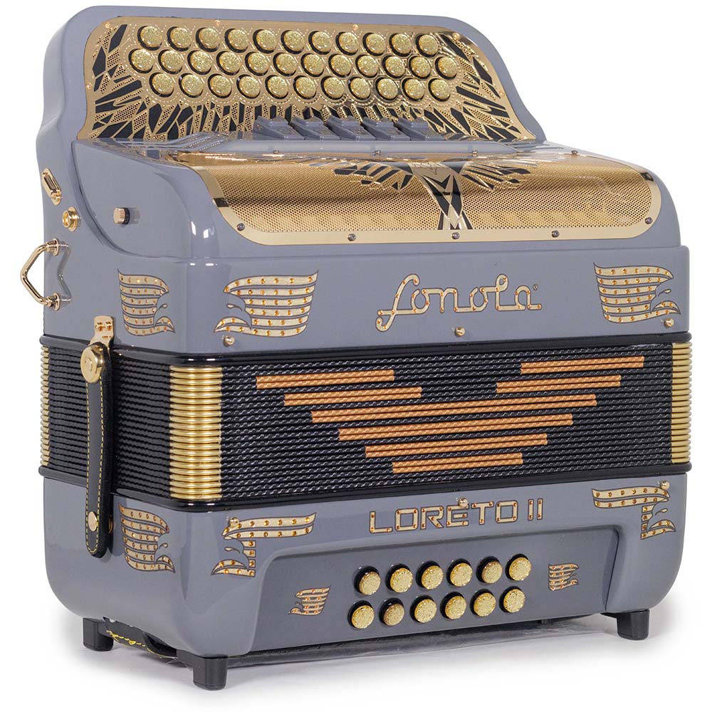 Sonola Loreto II Accordion 5 Registros EAD Gris Oscuro con Dorado
