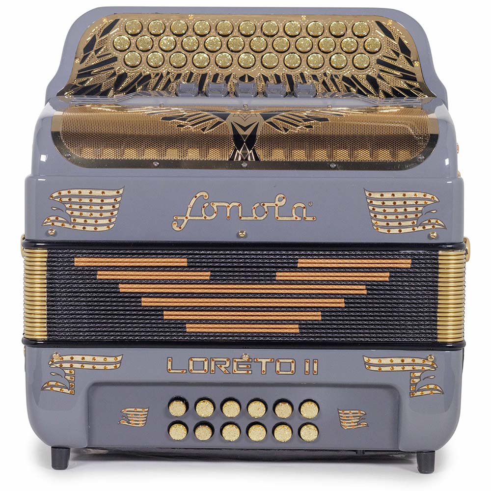 Sonola Loreto II Accordion 5 Registros EAD Gris Oscuro con Dorado