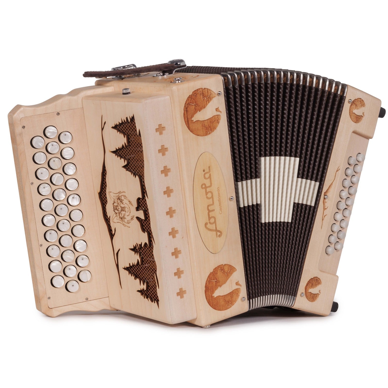 Sonola Lobo Acordeon de Madera Natural FBE