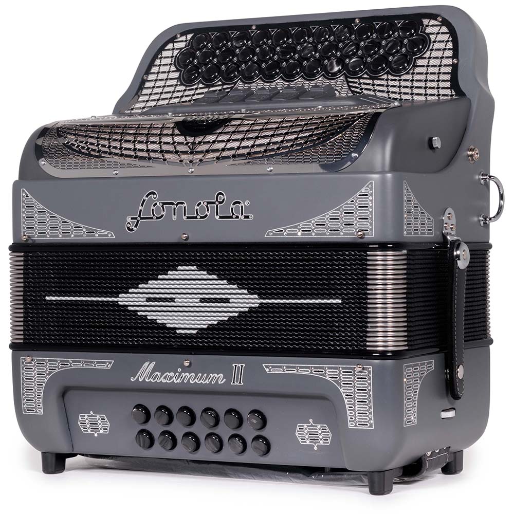 Sonola Maximum II Acordeon 5 Registros FBE Gris con Matte Plateado