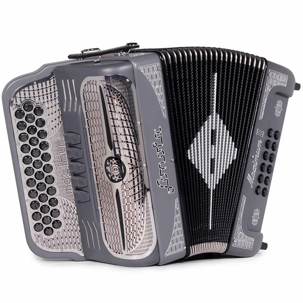 Sonola Maximum II Acordeon 5 Registros FBE Gris con Matte Plateado