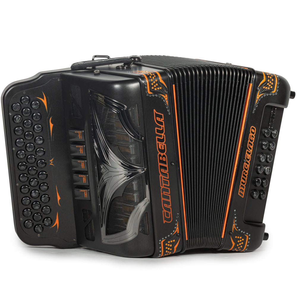 Cantabella Murcielago Accordion 5 Switch EAD Matte Grey and Orange-accordions-Cantabella-Hermes Music-Accordion Pro Shop