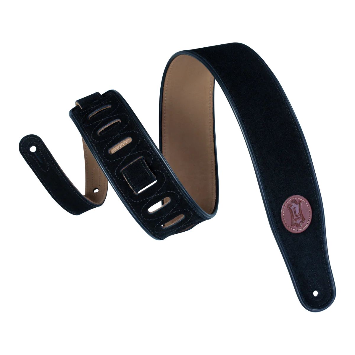 Levy Signature Suede Series 4in Leather Guitar Strap